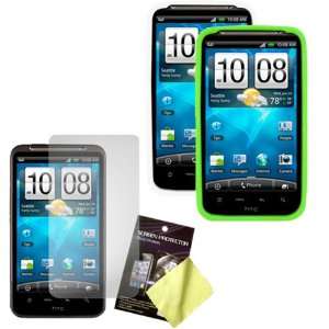   Green) & LCD Screen Guard / Protector for HTC Inspire 4G Cell Phones