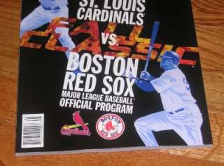 2004 World Series Program Boston Red Sox Vs. Cardinals  