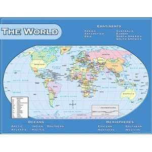   Pack TEACHER CREATED RESOURCES WORLD MAP CHART 17X22 