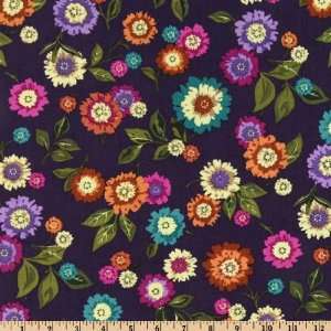   Abbey Road Diggin Daisies Aubergine Fabric By The Yard Arts, Crafts