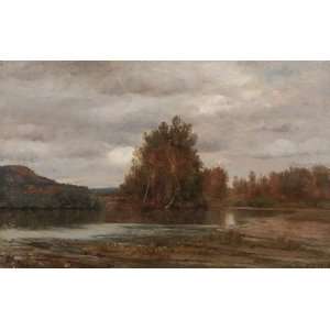     Jasper Francis Cropsey   32 x 20 inches   Gray Day on the Esopus