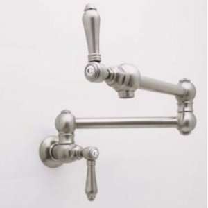   Handle Wall Mounted Swing Arm Pot Filler with Cross Handles Works Only