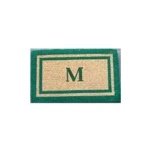   Border Monogram Golden Novelty Doormat Size 30 x 48, Letter A