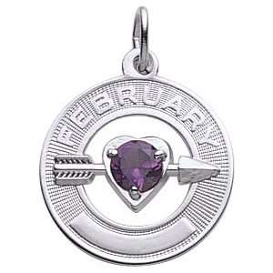  Rembrandt Charms February Birthday Charm, Sterling Silver 