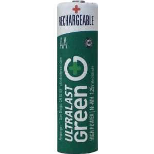  Ultralast AA Green High Power Rechargeable Batteries   4 