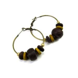  Bodhi Seed with Earthtone Olive Wood Dyed Beads Spiritual 