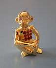 Cartoon Animal Monkey Ring Sz 7 Topaz Swarovski Crystal