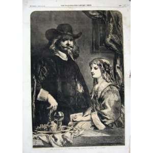  1860 Antique Fine Art Burgomaster Daughter Gilbert