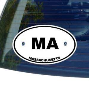  MA MASSACHUSETTS State Auto Oval Flag   Window Bumper 