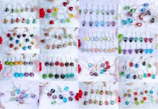 Wholesale 97pairs multicolor Murano glass earringS  