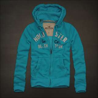 HOLLISTER BY ABERCROMBIE A&F Mens Turquoise blue Hoodie Sweatshirt 