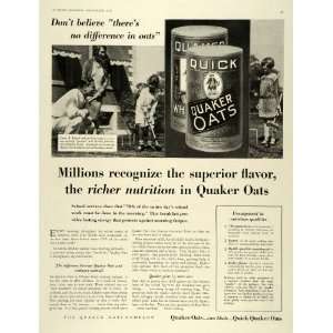  1930 Ad Quaker Oats Quick Breakfast Oatmeal Croquette 