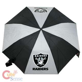 NFL Oakland Raiders Umbrella Retractable Parasol 38 Large  