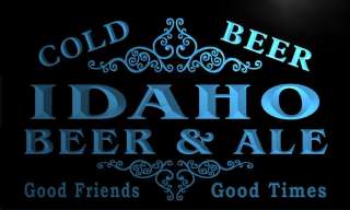   Idaho Beer & Ale Vintage Design Bar Decor Neon Light Sign  