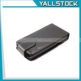 Black LEATHER CASE POUCH COVER SONY ERICSSON XPERIA X10  