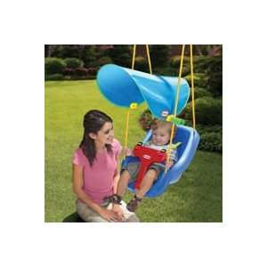   Tikes 2 in 1 Snug n Secure Swing and Sun Safe Canopy Bundle Baby