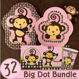  Monkey Girl Baby Shower Party Supplies & Ideas   32 Big 