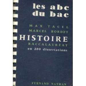    baccalauréat  les abc du Bac Bordet Marcel Tacel Max Books