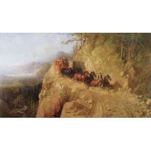 STAGING IN CALIFORNIA BY GUTZON BORGLUM PRINT REPRODUCTION  