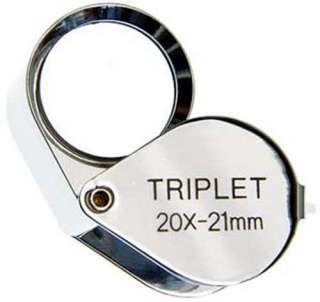 21mm 20x Chrome Teardrop Jewelers Loupe, XJA73  