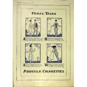  Advert Abdulla Cigarettes Moral Cartoon Print 1918
