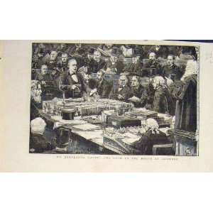  Bradlaugh Oath House Commons London Old Print 1882