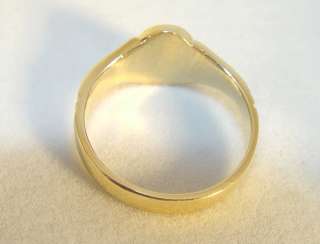22K Yellow Gold Solid Oval Signet Ring 13.33 Grams  
