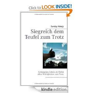   zum Trotz (German Edition) Sunday Adelaja  Kindle Store