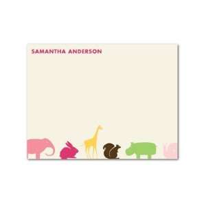  Thank You Cards   Zoo Animals Tea Rose By Dwell Health 
