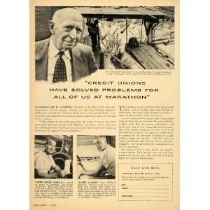  1955 Ad Credit Unions Marathon Rothschild Wisconsin 