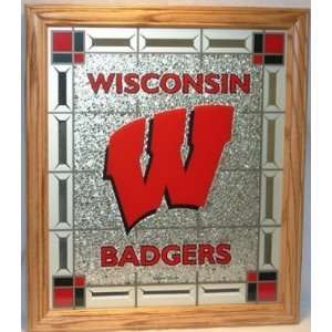  Wisconsin Badgers Wall Plaque Wooden Frame NCAA College 