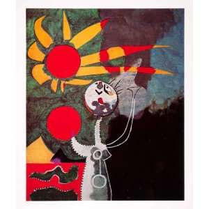  1967 Print Joan Miro Abstract Expressionism Modern Art Sun 