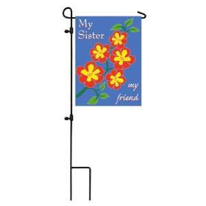   Garden Size Flag, Cemetary, My Sister, My Friend Patio, Lawn & Garden