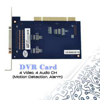 DVR Card 4 Video   Audio CH Motion Detection, Alarm PC  
