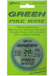 Drennan Green Pike Wire xtr Soft lure tackle trace wire  
