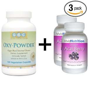  Oxy Powder & Premium ACAI (2 bottles)   Complete Cleanse 