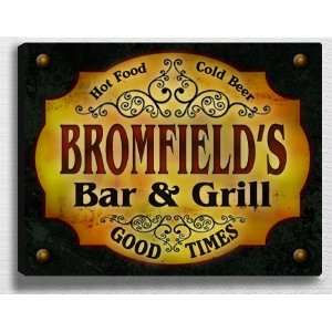  Bromfields Bar & Grill 14 x 11 Collectible Stretched 