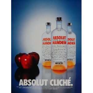   Cliche Bottle Apple S Bronstein   Original Print Ad