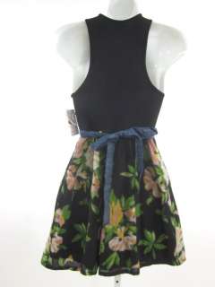 You are bidding on a NWT FREE PEOPLE Black Floral Print Sleeveless 