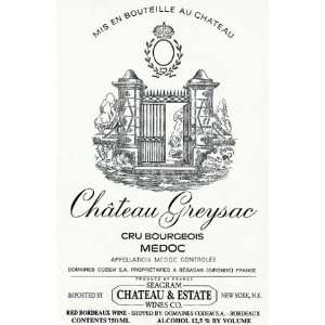  2004 Chateau Greysac Medoc 750ml Grocery & Gourmet Food
