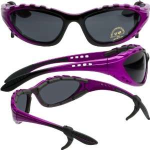  Windrider Pink Motorcycle Glasses Padded Smoked Sunglasses 