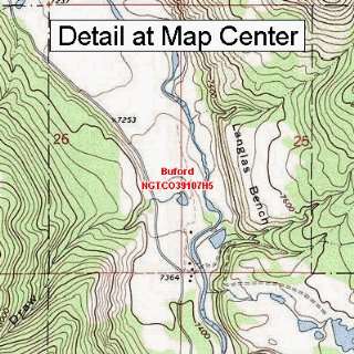  USGS Topographic Quadrangle Map   Buford, Colorado (Folded 
