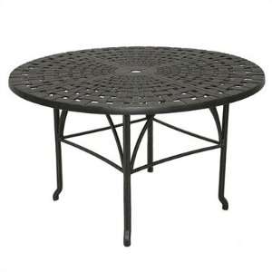 Windham Castings WO70XX44 Round Woven Top Dining Table with Straight 