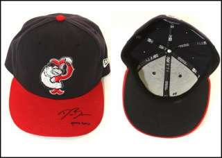 Dusty Brown Pawtucket Red Sox Signed 2008 Road Game Hat  