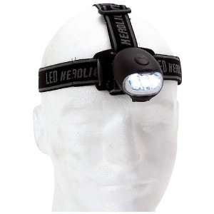   Wind Up Led Head Lamp Adjustable Headband Green Item 3 Led Lights