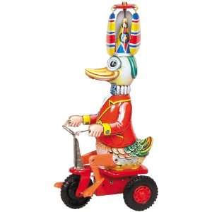  Tin Wind Up Duck on a Bike   Collectable