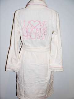   Secret SuperModel Essentials Angel Embroidery Terry Wrap Robe S  