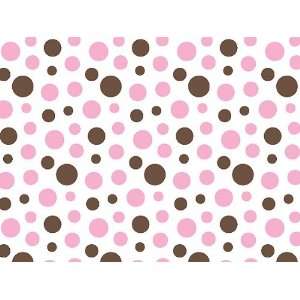  Pink & Brown Candy Dot Tissue Paper 20x30 Pkg of 20 