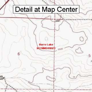  USGS Topographic Quadrangle Map   Burro Lake, New Mexico 