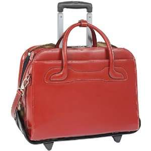  WILLOWBROOK 94986 Red Detachable Wheeled Ladies Briefcase 